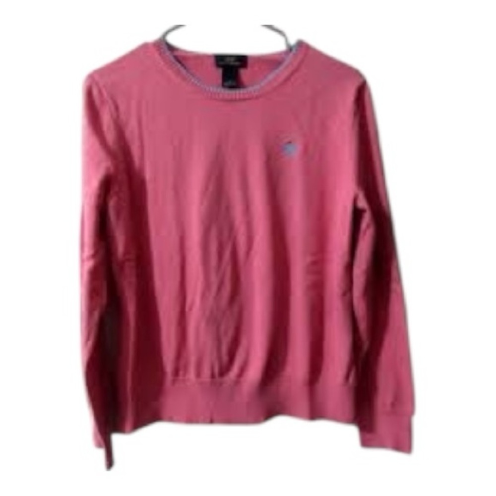 Brooks 346 Brothers Coral Crewneck with Teal Accents